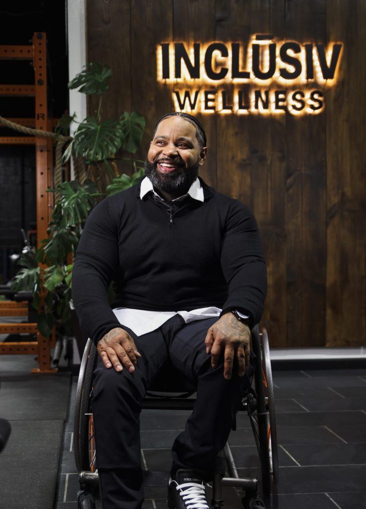 Wesley Hamilton inside INCLUSIV, Kansas City's first adaptive wellness space